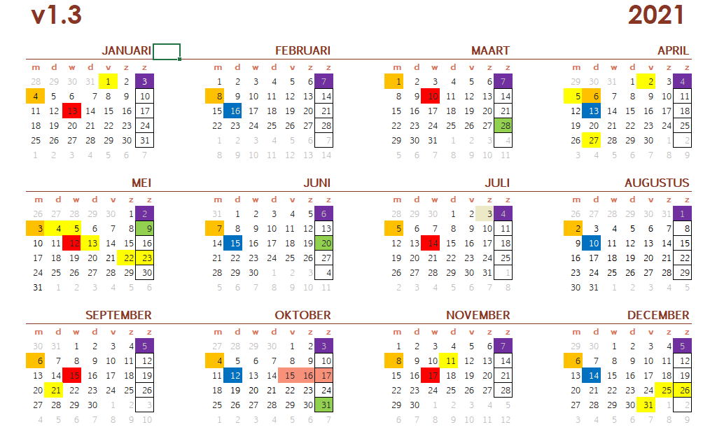 Jaarplanning Dares Regio 15 16